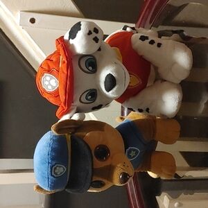 Paw patrol Chase and Marshall Stuffed animal 10" inches‎